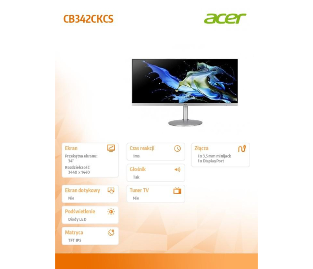 Acer CB342CKCSMIIPHUZX czarny HDR - 587766 - zdjęcie 6